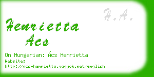 henrietta acs business card